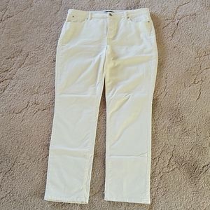 Talbott Cream Corduroy pants sz 12 Straight fit